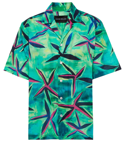 Louisa Ballou Starfish-print Short-sleeved Cotton Shirt
