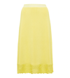 Balenciaga Rib-knit Slip Skirt In Yellow