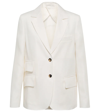 Max Mara Dimitri Single-breasted Linen Blazer In Bianco Seta