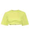 DION LEE SHORT SLEEVED LIME T-SHIRT OPEN ON THE BACK