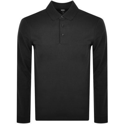Hugo Boss Boss Pado 30 Long Sleeved Polo T Shirt Black
