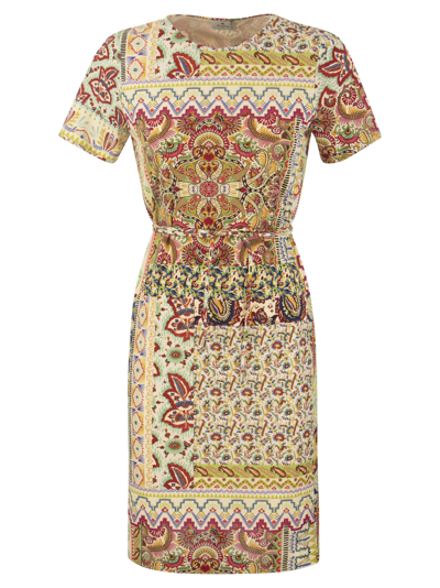 ETRO JERSEY DRESS WITH PATCHWORK PRINT