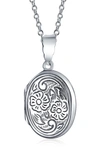 Bling Jewelry Sterling Silver Floral Pendant Necklace In Silver