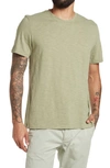 14th & Union Short Sleeve Slub Crew Neck T-shirt In Olive Acorn