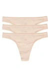 On Gossamer Women's Cotton Hip G Panty, Pack Of 3 1412p3 In Champagne