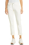 Rag & Bone Dre Loopback Boyfriend Jeans In Ecru