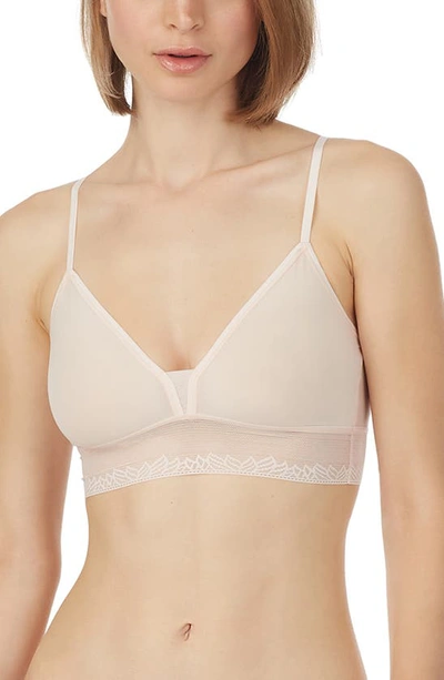 On Gossamer Next To Nothing Triangle Bralette In Mauve Chalk