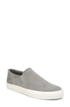 Vince Men's Fletcher Perforated Suede Slip-on Sneakers In Grey