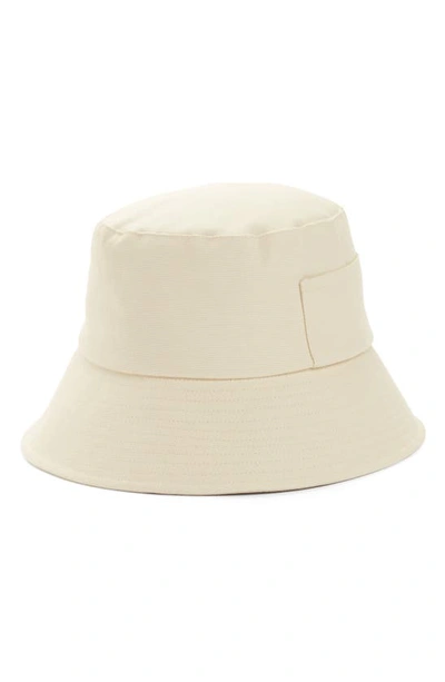 Lack Of Color Utopia Wave Terry Bucket Hat In Beige