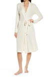 Pj Salvage Textured Essentials Ribbed Knit Robe In Stone