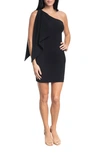 Dress The Population Tiff One-shoulder Dress In Black