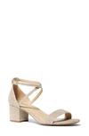 Michael Michael Kors Serena Strappy Sandal In Pale Gold