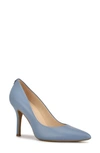 Nine West Fifth Pointy Toe Pump In Light Blue Leather