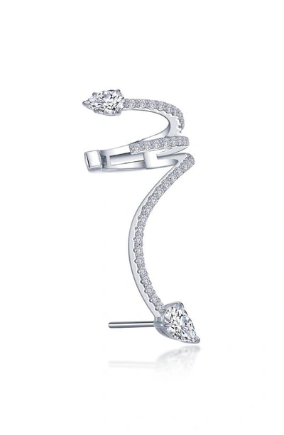 Lafonn Geometric Simulated Diamond Ear Cuffs In White