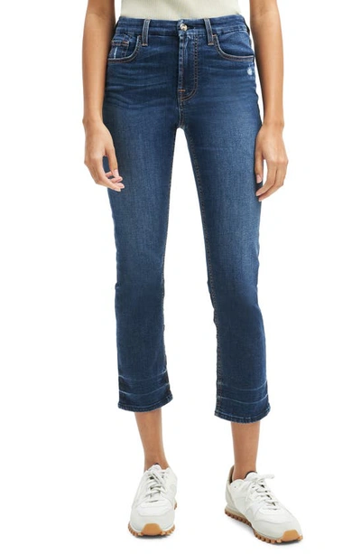 7 For All Mankind Tie Dye Hem Capri Jeans In Linda