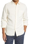 Kato The Ripper Trim Fit Double Gauze Button-up Shirt In Ivory