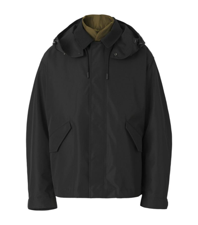 Burberry Parka With Detachable Warmer In Black