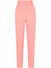 Dolce & Gabbana High-waisted Tailored Trousers In Rosa