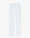 Lafayette 148 Double Face Wool Bridger Pant In White