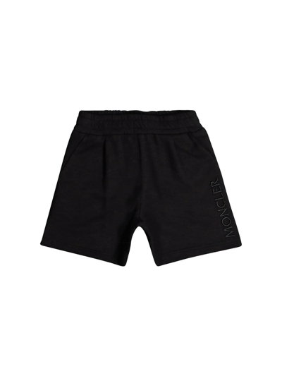 Moncler Babies' Boys Black Cotton Logo Shorts