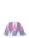 Isabel Marant Haley Stripe Printed Canvas Bucket Hat In Multicolour