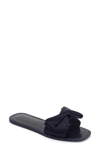 Kate Spade Bikini Bow Slide Sandals In Black