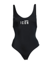 Dsquared2 Logo-print Stretch-design One-piece In Black