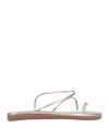 Ancient Greek Sandals Toe Strap Sandals In Platinum