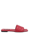 Gisel Moire Sandals In Red