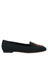 DOLCE & GABBANA DOLCE & GABBANA WOMAN LOAFERS BLACK SIZE 6.5 TEXTILE FIBERS