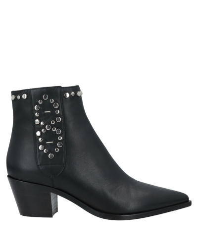 Angelo Bervicato Ankle Boots In Black