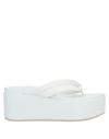 Unlace Toe Strap Sandals In White