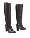 Sergio Rossi Knee Boots In Dark Brown