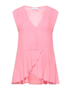 BEATRICE B BEATRICE .B WOMAN TOP PINK SIZE 8 ACETATE, SILK