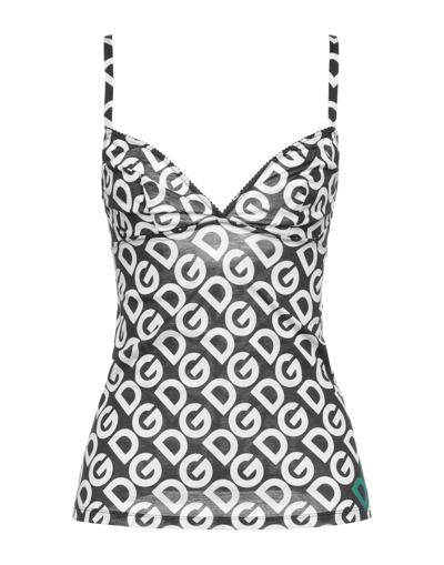 Dolce & Gabbana Tank Tops In Black