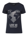 Scervino Woman T-shirt Midnight Blue Size Xl Viscose, Elastane