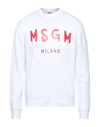 Msgm Sweatshirts In White
