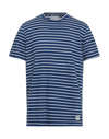 PEOPLE (+) PEOPLE MAN T-SHIRT MIDNIGHT BLUE SIZE S COTTON