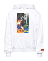 HERON PRESTON HERON PRESTON MAN SWEATSHIRT WHITE SIZE L ORGANIC COTTON, ELASTANE, POLYESTER