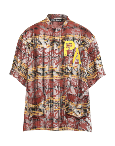 Palm Angels Shirts In Brown