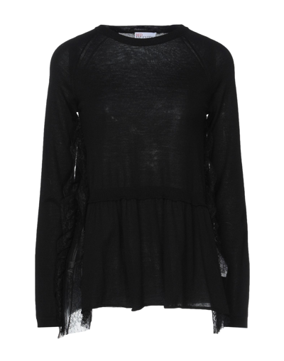 Red Valentino Sweaters In Black