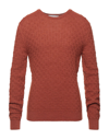 Vneck Sweaters In Brown