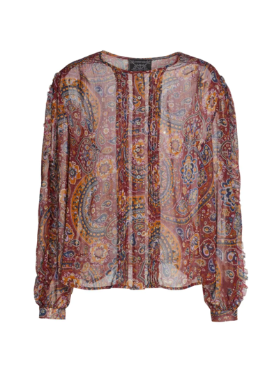 Johnny Was Epsilon Paisley Peasant Top In Neutral