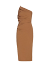THE SEI WOMEN'S ASYMMETRIC STRETCH-CREPE KNEE-LENGTH DRESS