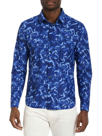 Robert Graham Atlanta Way Knit Shirt In Blue