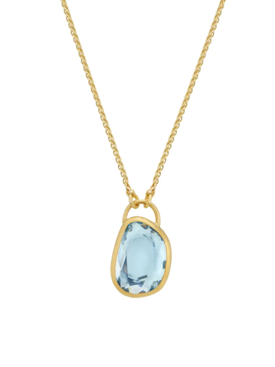 Eli Halili Women's 18k & 22k Yellow Gold & Aquamarine Pendant Necklace