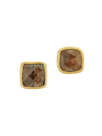 Eli Halili Women's 22k Yellow Gold & Brown-sapphire Stud Earrings