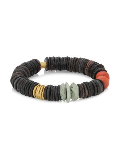Eli Halili Women's 24k Gold, Ancient Agate, Coral & Turquoise Disc Bracelet In Yellow Gold