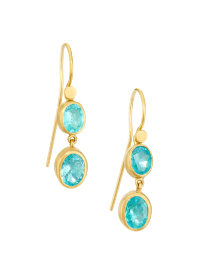 Eli Halili Women's 22k Yellow Gold & Paraiba-tourmaline Double-drop Earrings
