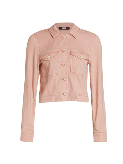 Paige Pacey Jean Jacket In Pink